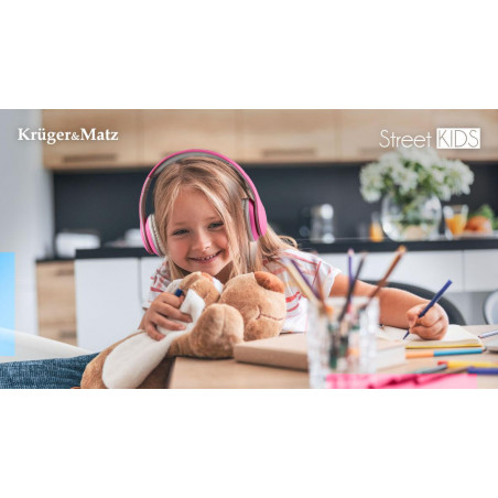 Kruger&Matz Street Kids Bezprzewodowe słuchawki nauszne dla dzieci Bluetooth