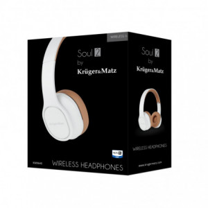 Kruger&Matz Soul 2 Wireless Bezprzewodowe słuchawki nauszne Bluetooth białe