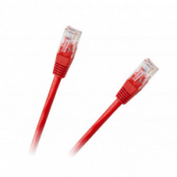 Patchcord kabel UTP 8c wtyk-wtyk 3.0m czerwony do internetu routera sieci LAN