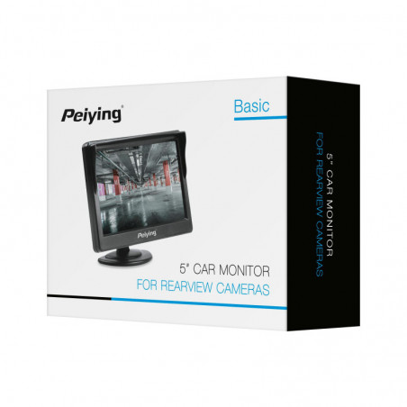 Peiying PY0109 Uniwersalny LCD monitor samochodowy na stopce 12V 24V do kamery cofania