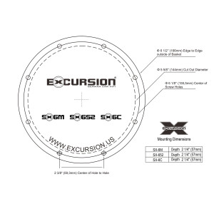 Excursion SX-6M  głośniki samochodowe średnio-niskotonowe 16,5cm 165mm