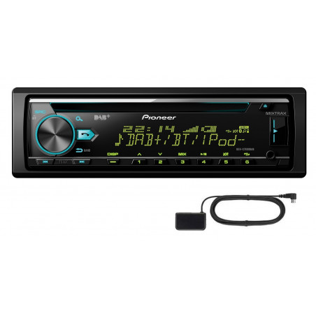 Pioneer DEH-X7800DAB Radio samochodowe Bluetooth DAB MP3 CD + antena