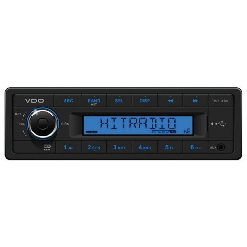 VDO TR711U-BU AUX MP3 USB Radio samochowe klasyczny wygląd Retro