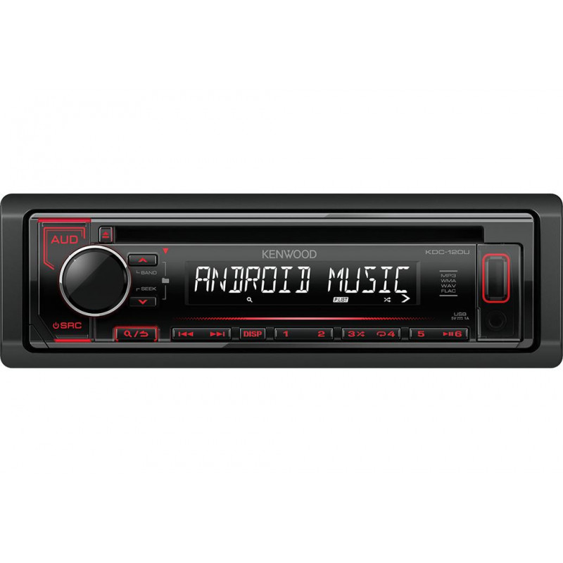 KENWOOD KDC-120UR RADIO SAMOCHODOWE CD MP3 USB CZERWONE PODŚWIETLENIE