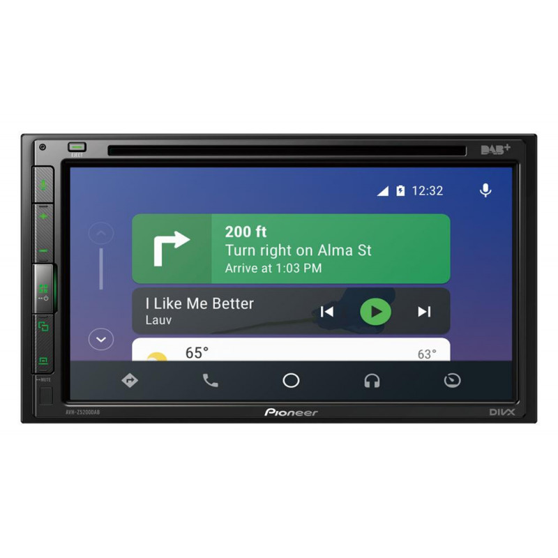 PIONEER AVH-Z5200DAB Radio samochodowe 2DIN DVD CD MP3 USB Apple CarPlay i Android Auto