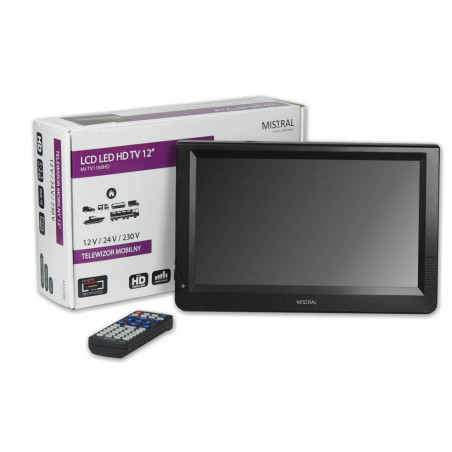 MISTRAL 12 Przenośny monitor LCD z tunerem DVB-T TV 12V 24V 230V MARINE