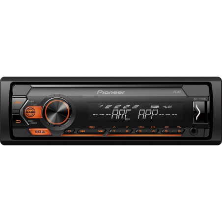 PIONEER MVH-S120UBA Radio samochodowe 1DIN MP3 USB FLAC Pomarańczowe Orange