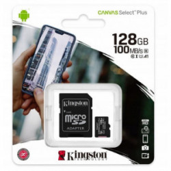 Kingston karta pamięci 128GB micro SD XC  + adapter