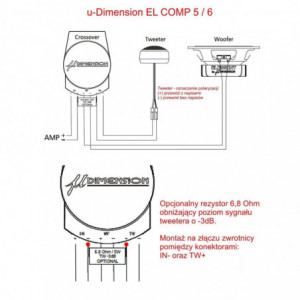 u-Dimension EL Comp 6  głośniki samochodowe System 16