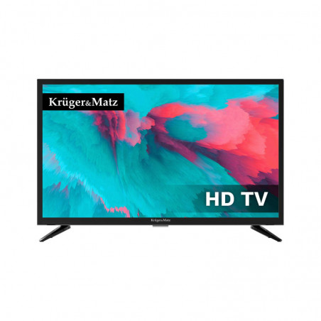 Kruger&Matz 24" TV LCD HD DVB-T2 H.265 HEVC 230V 12V