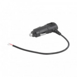 Wtyk zapalniczki samochodowej kątowy LED + bezpiecznik z kablem 20cm