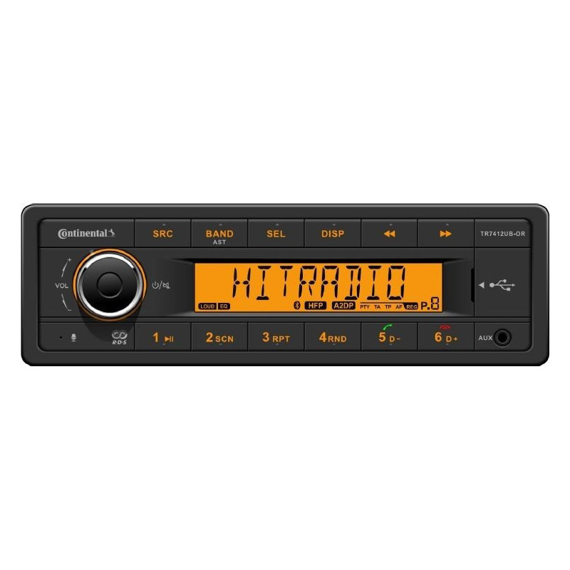 Continental  TR7412UB-OR  Radio samochodowe Bluetooth MP3 RETRO KLASYCZNE