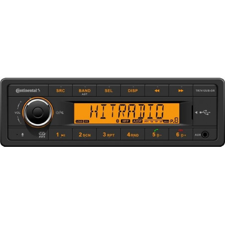 Continental  TR7412UB-OR  Radio samochodowe Bluetooth MP3 RETRO KLASYCZNE