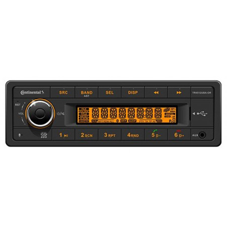 Continental TR4512UBA-OR Radio samochodowe Bluetooth AUX MP3 USB Retro