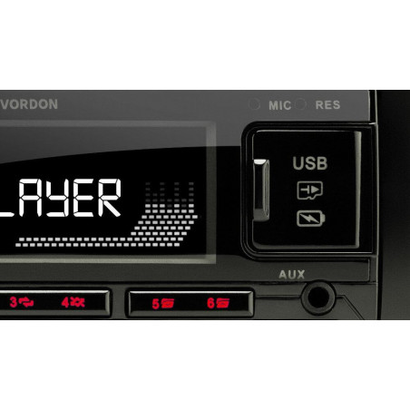 Vordon HT-202 Berlin Radio samochodowe MP3 USB AUX Bluetooth pilot VarioColor